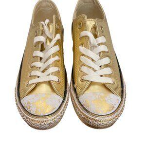 Converse Chuck Taylor All Star Chrome Gold Leather Shoe